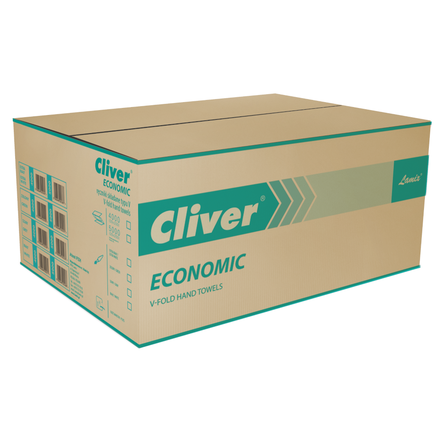 Ręczniki papierowe ZZ Lamix Cliver Economic 1 warstwa 4000 szt. szary makulatura