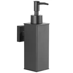 Quadratischer wandmontierter Seifenspender Faneco SYDNEY Black