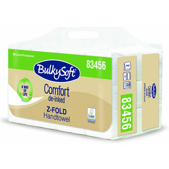 Toalla de papel ZZ BulkySoft Comfort de 2 capas, 2400 unidades, celulosa blanca