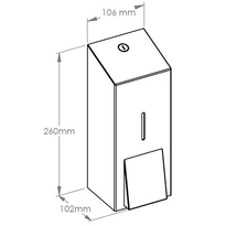 Odporny na uszkodzenia metalowy dozownik mydła do toalet publicznych o dużym natężeniu ruchu