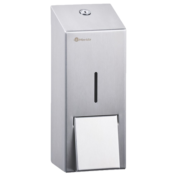 Stalowy podajnik mydła uzupełniany z kanistra i zabezpieczany zamkiem Merida STELLA MAXI 800 ml