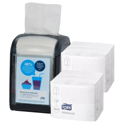 Startovní sada Tork Xpressnap Fit: Nádoba na ubrousky s kapacitou 168 kusů + 2 vázání ubrousků Tork Xpressnap Fit