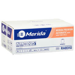 Papierová utierka na rolke s adaptérom Merida Top Automatic maxi 6 ks 3 vrstvy 100 m biela celulóza