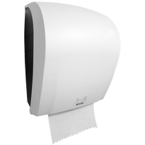 Podajnik jednorazowych ręczników papierowych z systemem mechanicznego dozowania