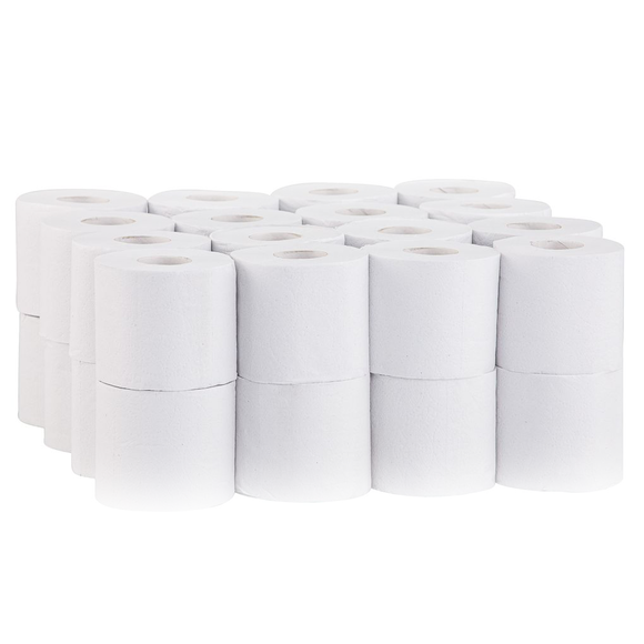 Papier toaletowy Merida Optimum 32 rolki 2 warstwy 50 m średnica 11 cm, biała makulatura