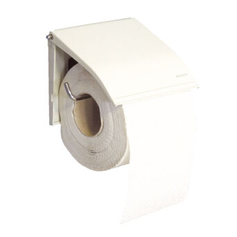 Soporte para papel higiénico Merida de acero blanco