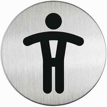 Marking round metallic toilets - toilet MALE