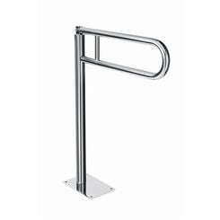 Soporte de suelo abatible para personas con discapacidad ⌀ 32 mm, 60 cm Bisk, acero inoxidable pulido