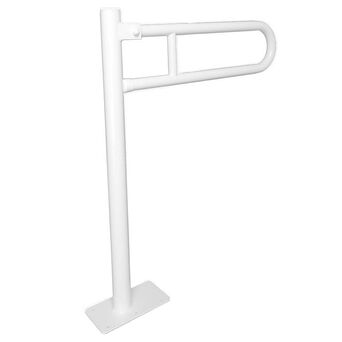 Removable standing grab bar for disabled ⌀ 25 800 x 700 mm white steel