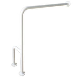 Madlo pro osoby se zdravotním postižením montované na podlahu a zeď pravé Faneco ⌀ 25 mm, 80 cm, ocel bílá