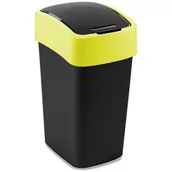 Kosz na śmieci Curver FLIP BIN 25 litrów, czarny/żółty plastik