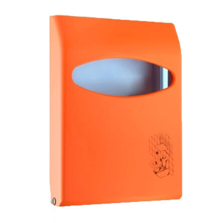 Pomarańczowy pojemnik do higienicznych podkładek sedesowych