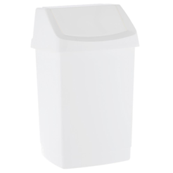 Curver CLICK-IT 50 liter trash can, white plastic.
