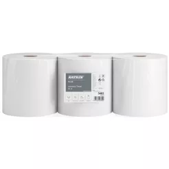 Czyściwo papierowe w rolce Katrin Plus 3 rolki 189 m 2 warstwy biała celuloza