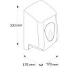 Pojemnik na ręczniki papierowe w rolach MERIDA TOP MINI okienko SZARE - wymiary