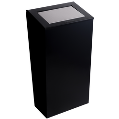 Cubo de basura colgante con tapa de 30 litros Faneco HIT Black acero negro