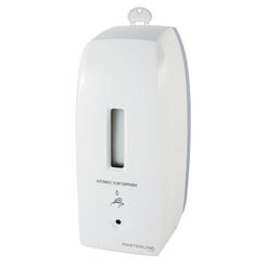 Touchless liquid soap dispenser AL1 Bisk 1000 ml, white ABS plastic