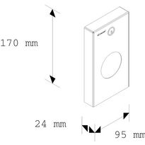 Pojemnik na torebki higieniczne MERIDA STELLA wymienne wkłady 100 szt. torebek STAL POLEROWANA - wymiary