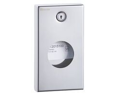 Pojemnik na torebki higieniczne papierowe Merida STELLA, stal nierdzewna polerowana