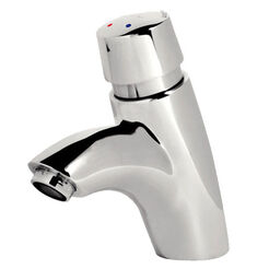 Zeitgesteuertes Waschbeckenventil mit Mischer und Anti-Beschlag-System, Anschluss 2 x 1/2