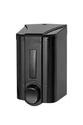 Dispensador de jabón líquido Sanitario 500 ml, material ABS negro