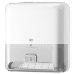 Dispensador automático de toallas de papel en rollo para manos con sensor Tork Matic de plástico blanco