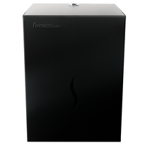 Czarny podajnik na ręczniki papierowe w rolce centralnie dozowane Faneco HIT