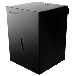 Dispensador de toallas de papel en rollo centralmente dosificado Faneco HIT Black acero negro