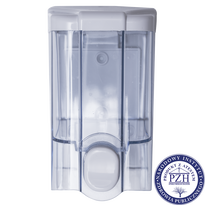 Atestowany przezroczysty dozownik do mydła w płynie dla ogólnodostępnych WC Faneco JET