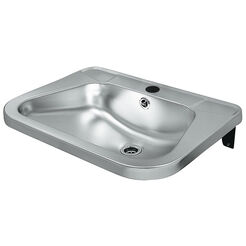 Stainless steel sink for public restrooms