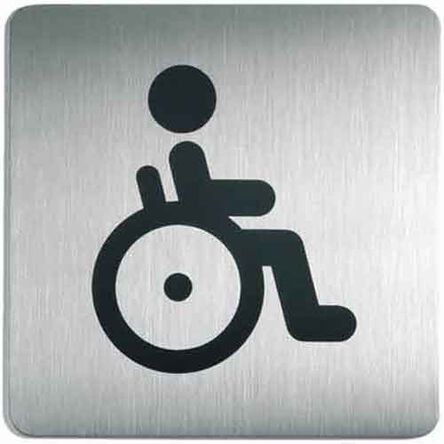 Oznaczenie toalet metalowe kwadratowe - WC DLA NIEPEŁNOSPRAWNYCH