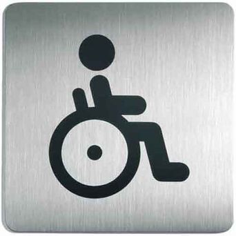 Marking square metal toilets - toilet FOR DISABLED