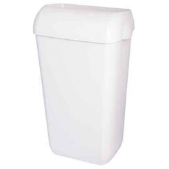 Cubo de basura de 25 litros JM-Metzger de plástico blanco