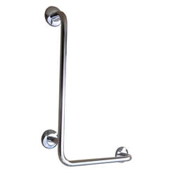 Soporte de ducha angular izquierdo Faneco ⌀ 32 mm, 70 × 50 cm, acero inoxidable pulido
