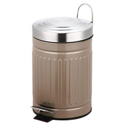 Waste bin taupe steel 3 litres SKANDI Bisk