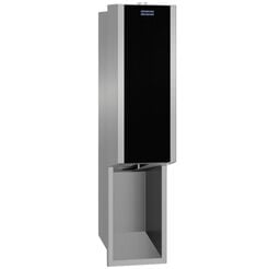 Dispensador automático de jabón líquido 800 ml KWC EXOS, acero inoxidable mate + vidrio negro