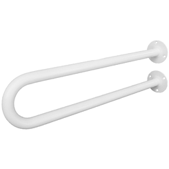 Waschbeckenhalter für Menschen mit Behinderungen fest Faneco ⌀ 25 mm, 80 cm, Stahl weiß