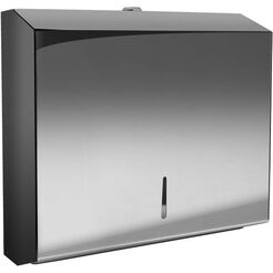 Spender für glänzendes ZZ Bisk MASTERLINE Papierhandtuch aus Stahl