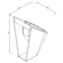 Pisuar wiszący Faneco stal czarna