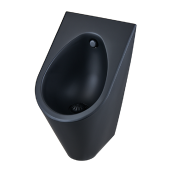 Faneco black steel wall-mounted urinal