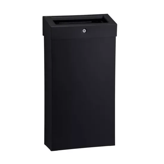 Cesto de basura colgante de 15 litros Merida STELLA Black Line, acero color negro