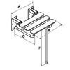 Wymiary siedzenia montowanego naściennie do prysznica dla osób niepełnosprawnych