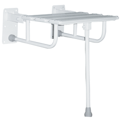 Sitz für die Dusche, klappbar mit einem Bein, Durchmesser 25 Faneco, weißer Stahl