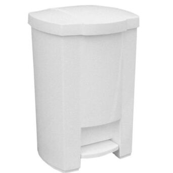 Trash bin with pedal 20 litres white