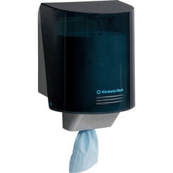 Kimberly Clark PROFESSIONAL Centralized Dispensing Large Roll Wiper Dispenser, Black ABS Plastic