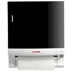 Podajnik na ręczniki papierowe w rolce CWS Hygiene, czarne tworzywo ABS