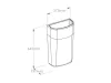 Rysunek oraz wymiary kosza na śmieci Amadeus 