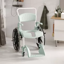Toaletno-prysznicový vozík Etac Clean kolesá 24 morská zeleň