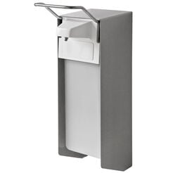 Dispensador de codo para desinfección y jabón líquido Sanitario 1000 ml, acero inoxidable mate