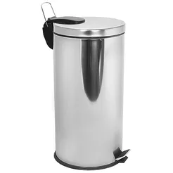 Trash bin 40 L Sanitario, steel color white